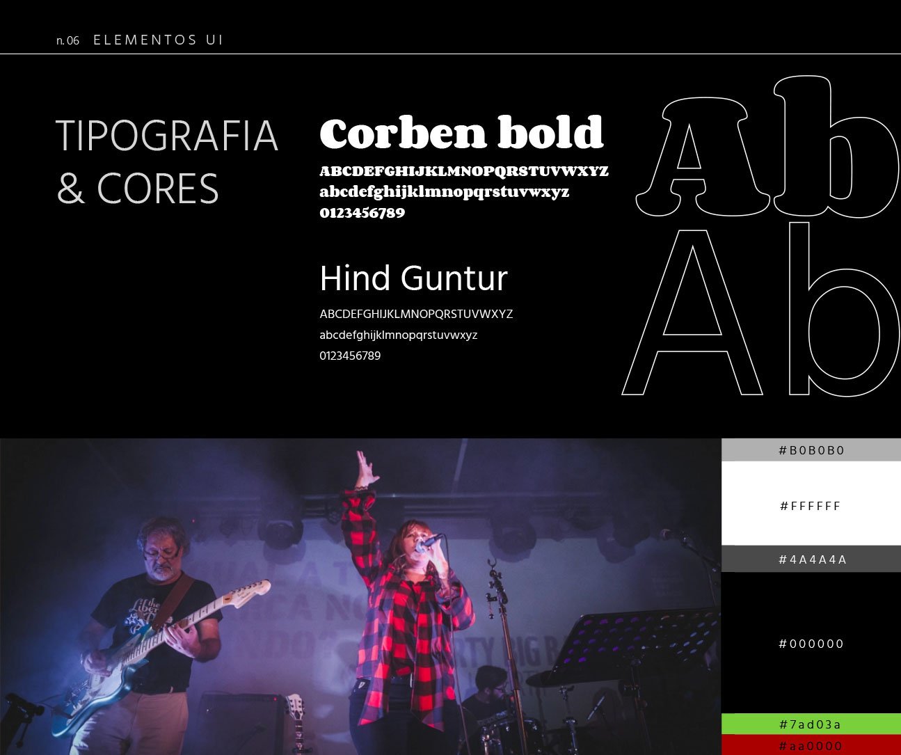 Tipografia e cores Susana Cruz Music